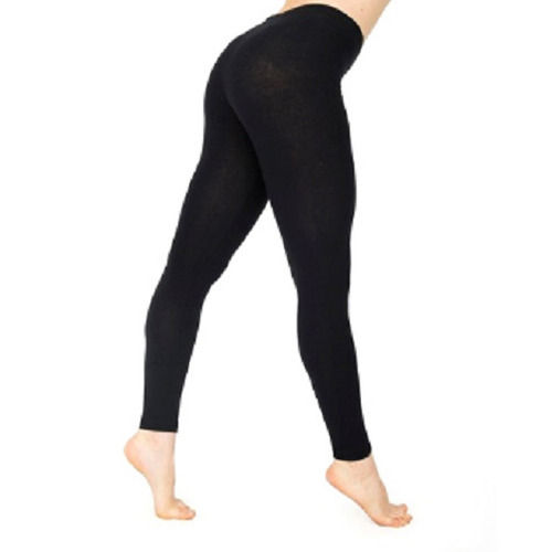 Ankle Length Lycra Leggings - Color: Black