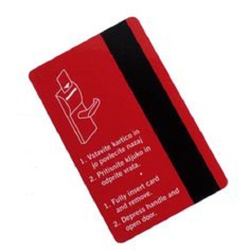 Red Color Hotel Key Card Chip Type: Double Sided