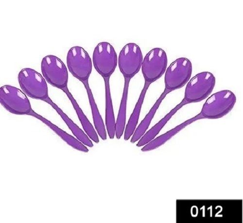 Set Of 10 Disposable And Eco Friendly Purple Colored Plastic Spoons