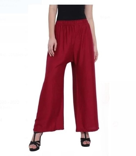 काले धोने योग्य और आरामदायक कॉटन फ़ैब्रिक कैज़ुअल वियर प्लेन पलाज़ो