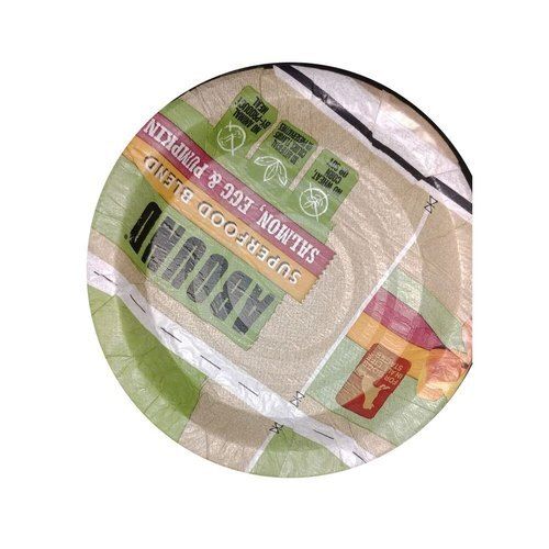 Multicolour 6 Inches Round Printed Disposable Paper Plate For Event And Party