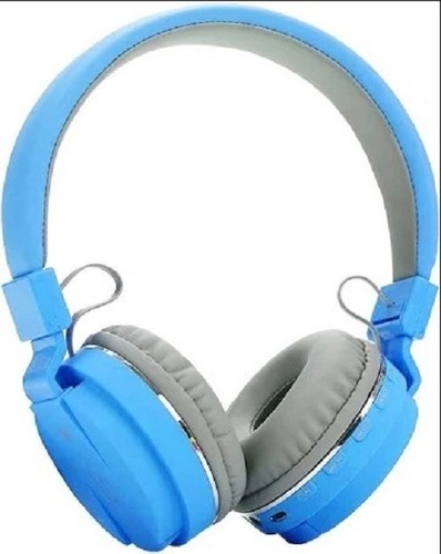 Blue And Grey Plastic Body Bluetooth Head Phone