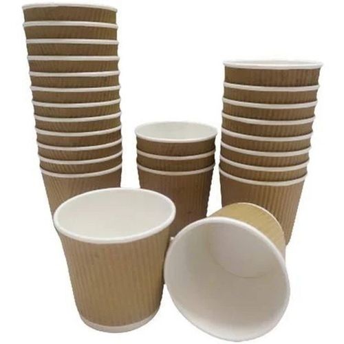 Eco Friendly Heat And Cold Resistant Printed Disposable Ripple Wall Paper Cups