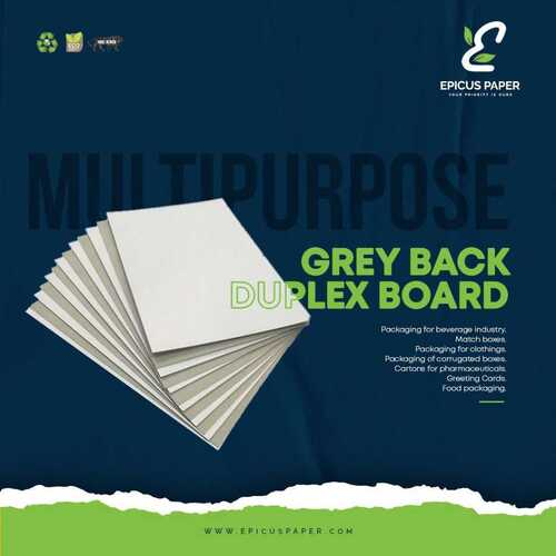 Grey Back Duplex Paper Board With One Sided Coating