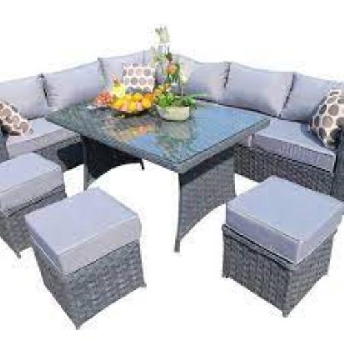 Garden Set - Rattan Wicker Material, Standard or Customized Size, Easy to Clean, Water Resistant, Eco-Friendly, Durable, Includes Cushion and Protective Cover