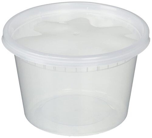 Plastic Microwave Safe Airtight Picnic Use Round Disposable Food Container