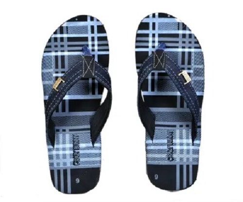 White Stylish And Comfortable Rubber Buckle Closure Flip Flop Slipper For Men