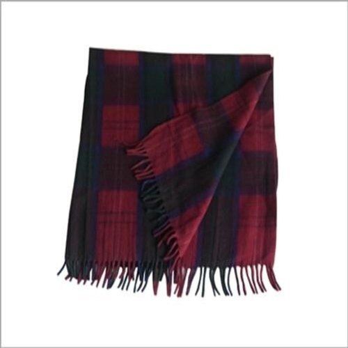 Tear Proof Check Printed Woolen Blanket