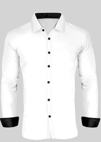 Mixed Pulp Washable And Comfortable Full Sleeve Cotton Plain Men Formal Shirt