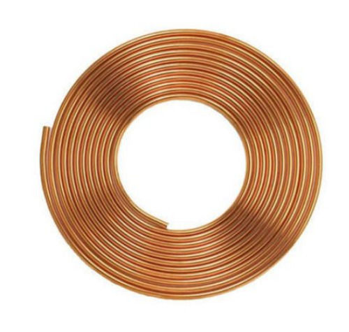 4 Mm Thickness Golden Round Seamless Copper Pipe 