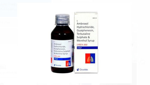 Ambroxol Hydrochloride Guaiphenesin Terbutaline Sulphate And Menthol Syrup, Pack Of 100 Ml 