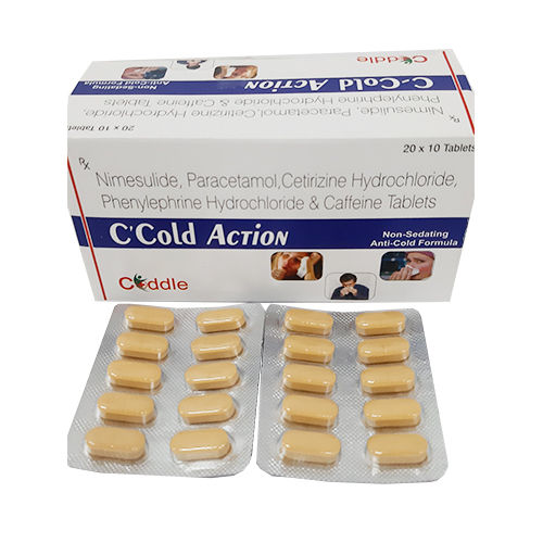 C,Cold Action Nimesulide, Paracetamol, Cetirizine And Phenylephrine Tablets