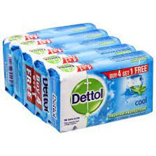 Dettol Cool Protection Soap Pack Of 5 For Fresh Menthol And Protection Against Germs