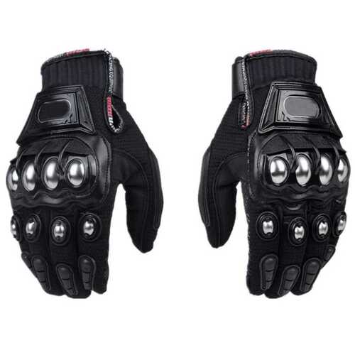 Leather Bike Hand Gloves, Oil Resistant And Water Resistant, Black Color Application: Shopping