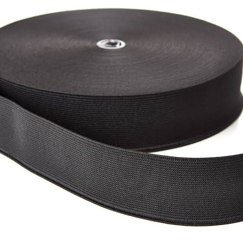 मजबूत और टिकाऊ कपड़ों के लिए 38 मिमी आकार के साथ सादा पॉलिएस्टर इलास्टिक बैंड टेप