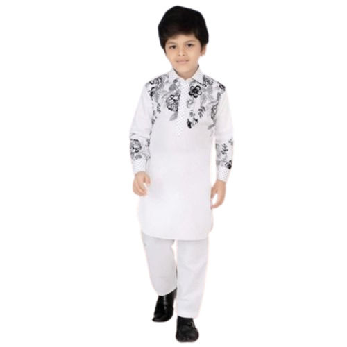 Stylish Fashionable Comfortable Full Sleeves Printed Kids Designer Pathani Suit Age Group: 5 - 10