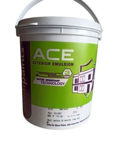 Superior Resistance Ultra White Ace Exterior Asian Paint, Packaging Size: 4L Application: Wall