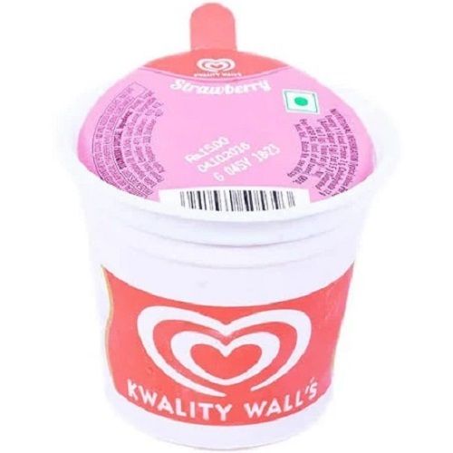 Semi Automatic Sweet And Delicious No Added Preservatives Strawberry Flavor Ice Cream Cup