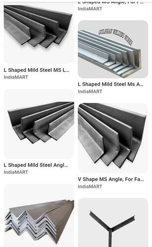 White Weather Resistance Ruggedly Constructed L And V Shape Mild Steel Angle