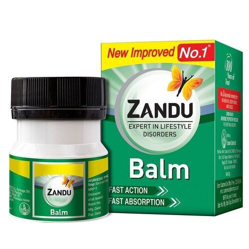 Yellow Zandu Balm For Bodyaches Pains & Headaches, 8Ml