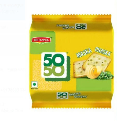 120 Gram Square Crispy And Salty Branded Digestive 50-50 Butter Biscuit