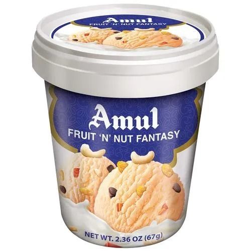 125ml Blue White Tasty Delicious Healthy Fruit And Nut Flavor Amul Ice Cream