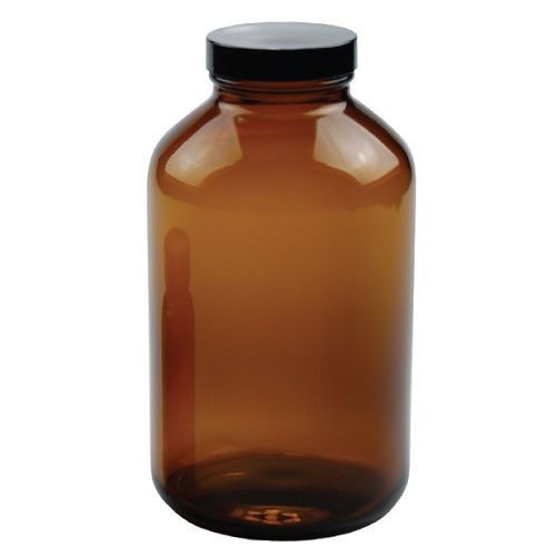 Brown 250 Ml Amber Glass Wide Mouth Bottle