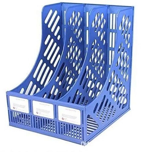 4 Section Plastic Body Storage Stand Office File Rack