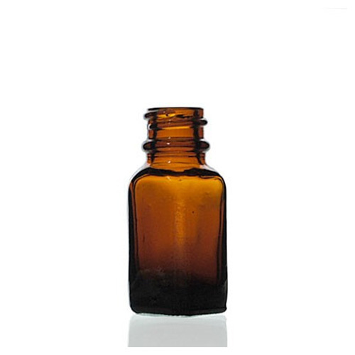 Brown 50 Ml Flat Amber Glass Bottles