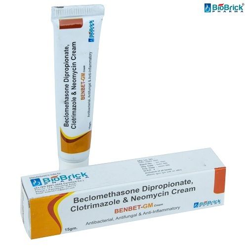BENBET-GM Beclomethasone Dipropionate, Neomycin Sulphate, Clotrimazole Cream
