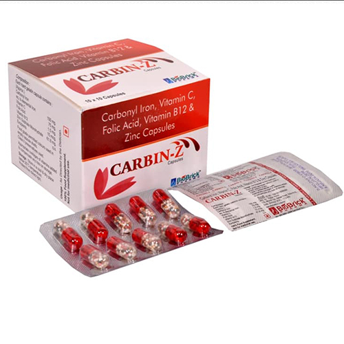 कार्बोनिल आयरन, विटामिन सी, फोलिक एसिड, विटामिन B12 और जिंक कैप्सूल