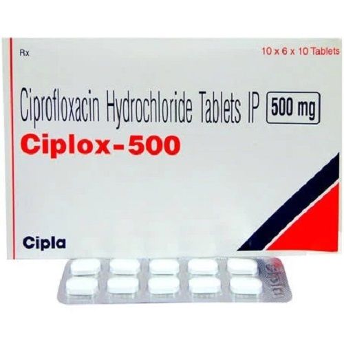 Ciprofloxacin Hydrochloride Tablets 500 mg (10 X 6 X 10 Tablets)
