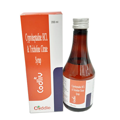 CODLIV Cyproheptadine Hydrochloride And Tricholine Syrup, 200 ML