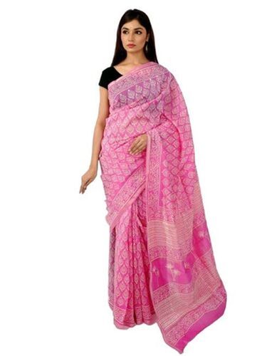 Pink Designer Chanderi Silk Saree