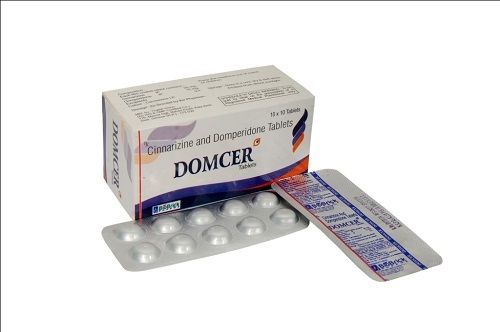 Domcer Cinnarizine And Domperidone Tablets, 10x10 Alu Alu Pack