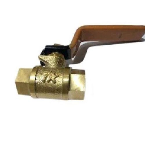 Golden And Brown 20 Mm Size Brass Body Threaded Ball Valve 