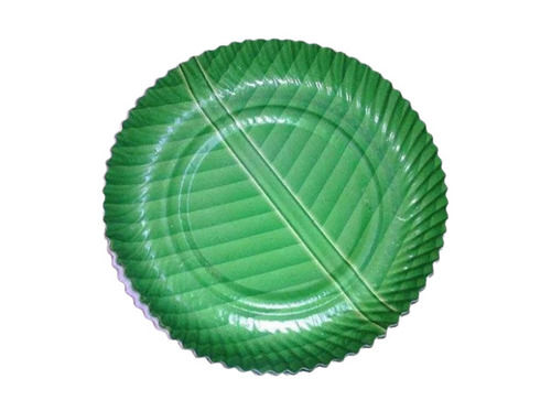 Green Round Size 8 Inch Thickness 1 Mm Disposable Paper Plate For Events 