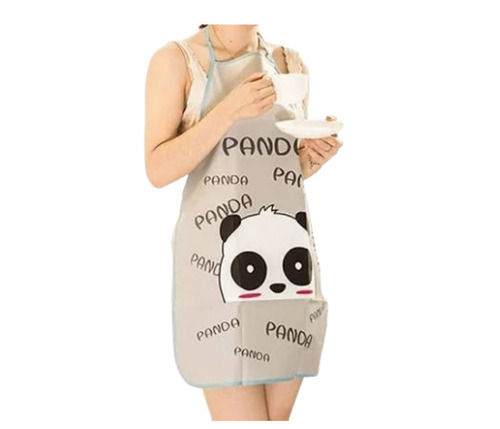 White-Blue Length 32 Inch Multicolor Cartoon Printed Waterproof Women Cooking Apron