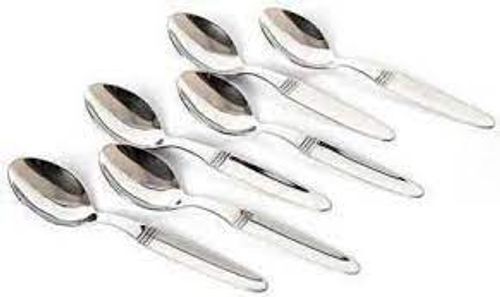 Spoons Lightweight Silver Finished Corrosion Resistant Stainless Steel Spoons, Pack Of 6