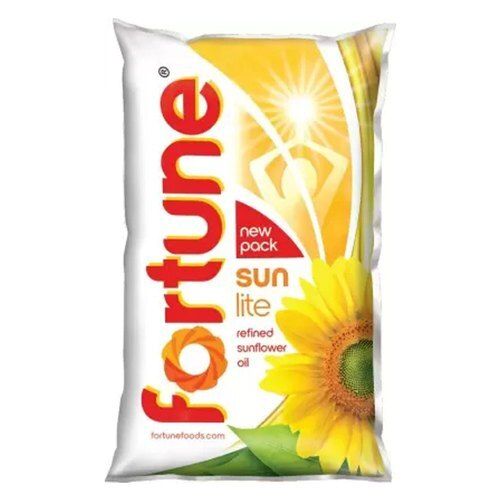 Rich In Protein Fortune Refined Sunflower Cooking Oil, Packets Of 1 Liter