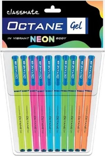 Multicolour 10 Peace Pack Size Round Classmate Octane Gel Ball Pen