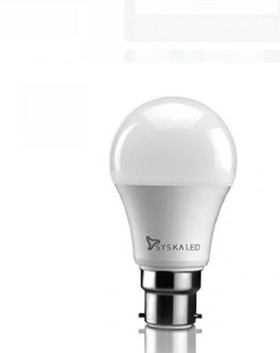 Silver 12 Watt 220 Voltage Dome Shape White Syska Led Light Bulb