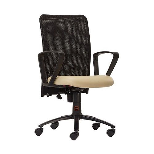 Black And Cream Abs Plastic And Mild Steel Executive Office Chair