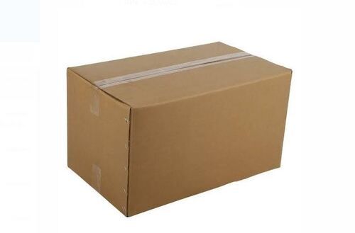 Printed Brown 20 Kilogram Capacity Rectangular Plain Paper Corrugated Box 