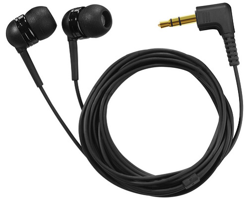 Flexible And High Bass Portable Long Wire Soft Ear Pods Black Earphones - Plastic/Rubber Body, Rotatable Design, Black Color | Durable, Flexible, Earphone Accessory