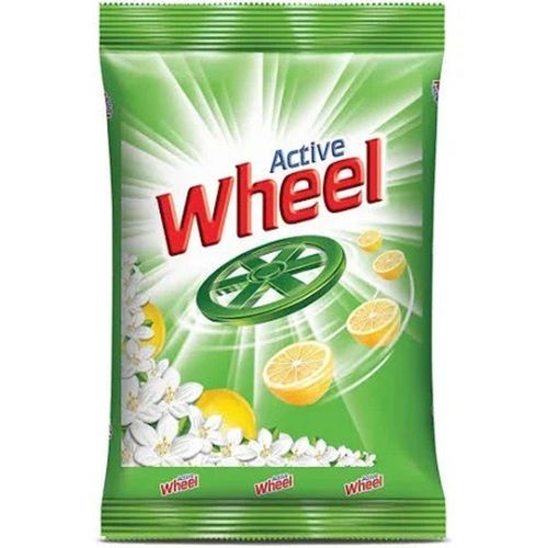 Printed Pack Of 1 Kilogram White Stain Remover Lemon And Jasmine Active Wheel Detergent Powder