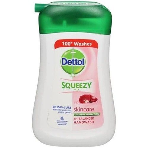 Pack Of 100 Ml Kills 99.9 Percent Germs Dettol Squeezy Skincare Liquid Hand Wash