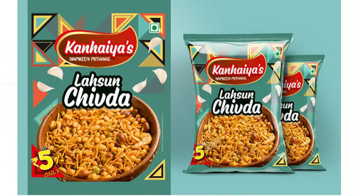 Pack Of 50 Grams Salty And Tastyn Kanhaiya'S Lahsun Chivda Namkeen 