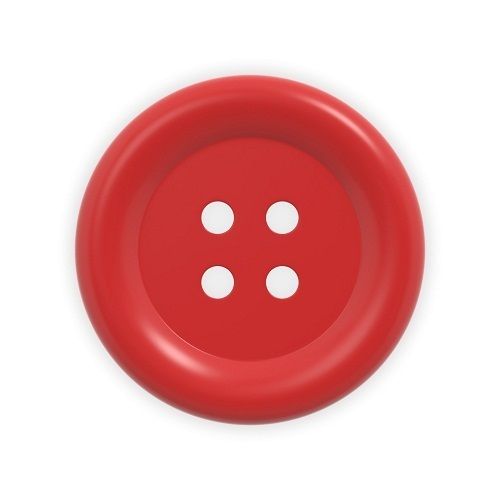 Plastic Red Round Shape Shirt Button