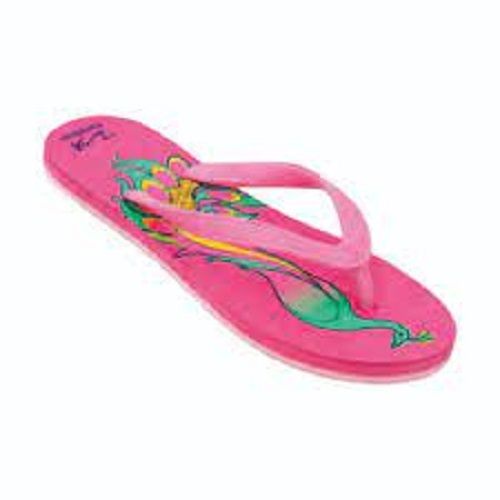 Anti Slip Printed Pink Slipper for Ladies